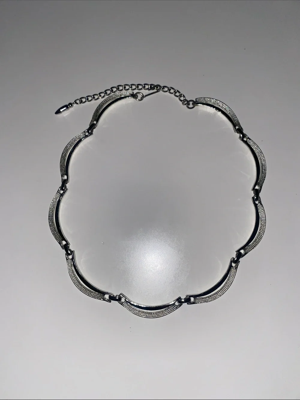 Vintage Y2K Silver Metal Choker